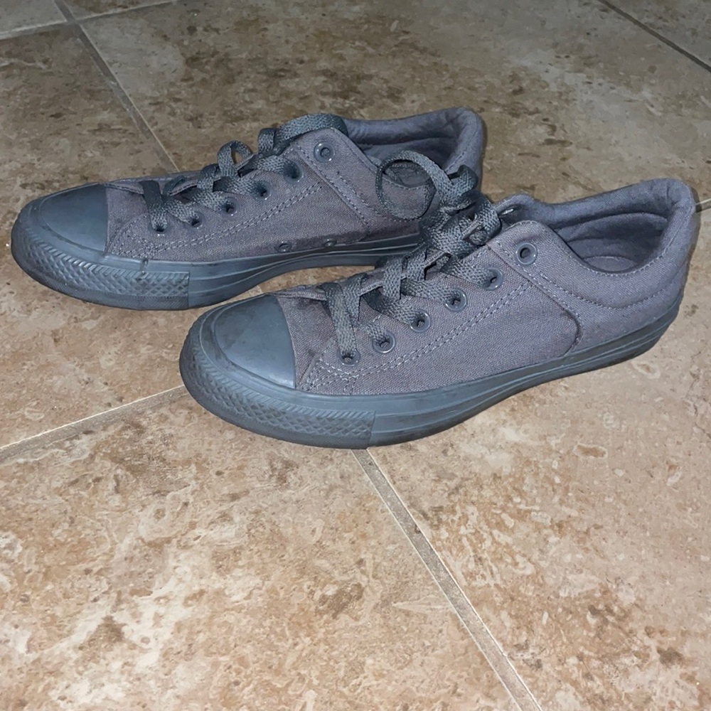 All grey Converse